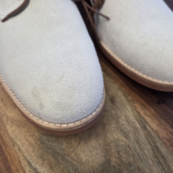 Johnston & Murphy Ellington Plain Toe Oxford Shoe Men's 10M Ivory/Bone Suede - Picture 10 of 14